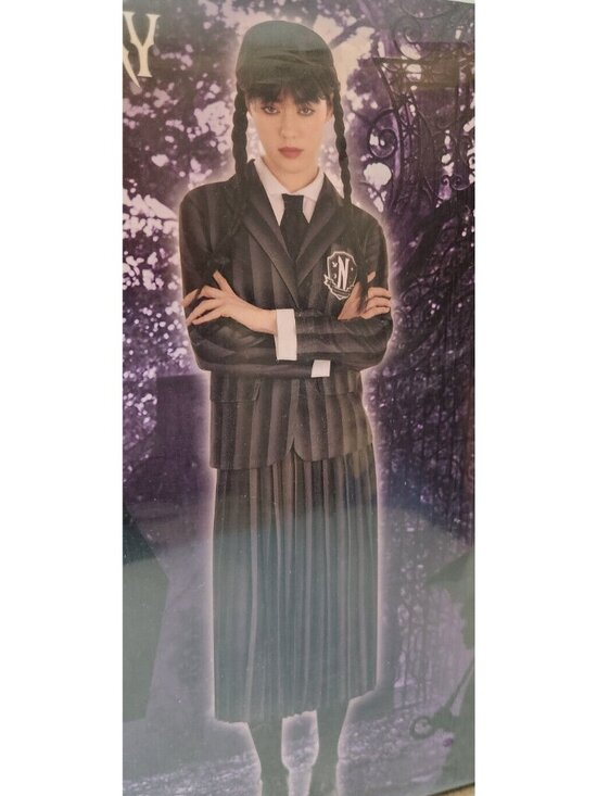 Amscan Other - Addams Family Wednesday Black Dress Blazer 2PC Costume LARGE 10 - 12 NEW